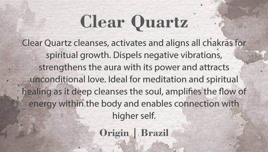 Crystal Information Cards - Clear Quartz
