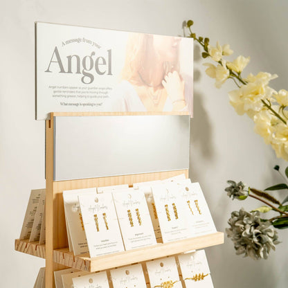 Angel Number Jewelry Display Set: Gold