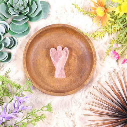 Rose Quartz Crystal Angel (Handmade)