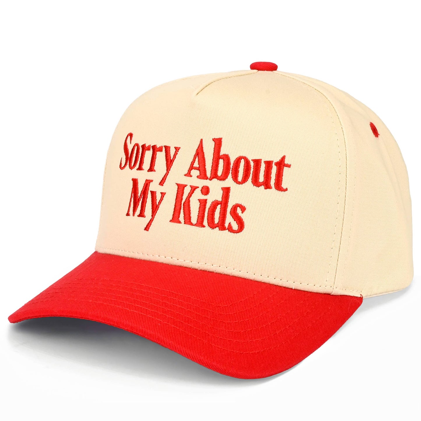 C.C SORRY ABOUT MY KIDS Letter Two Tone Trucker Hat: Leopard