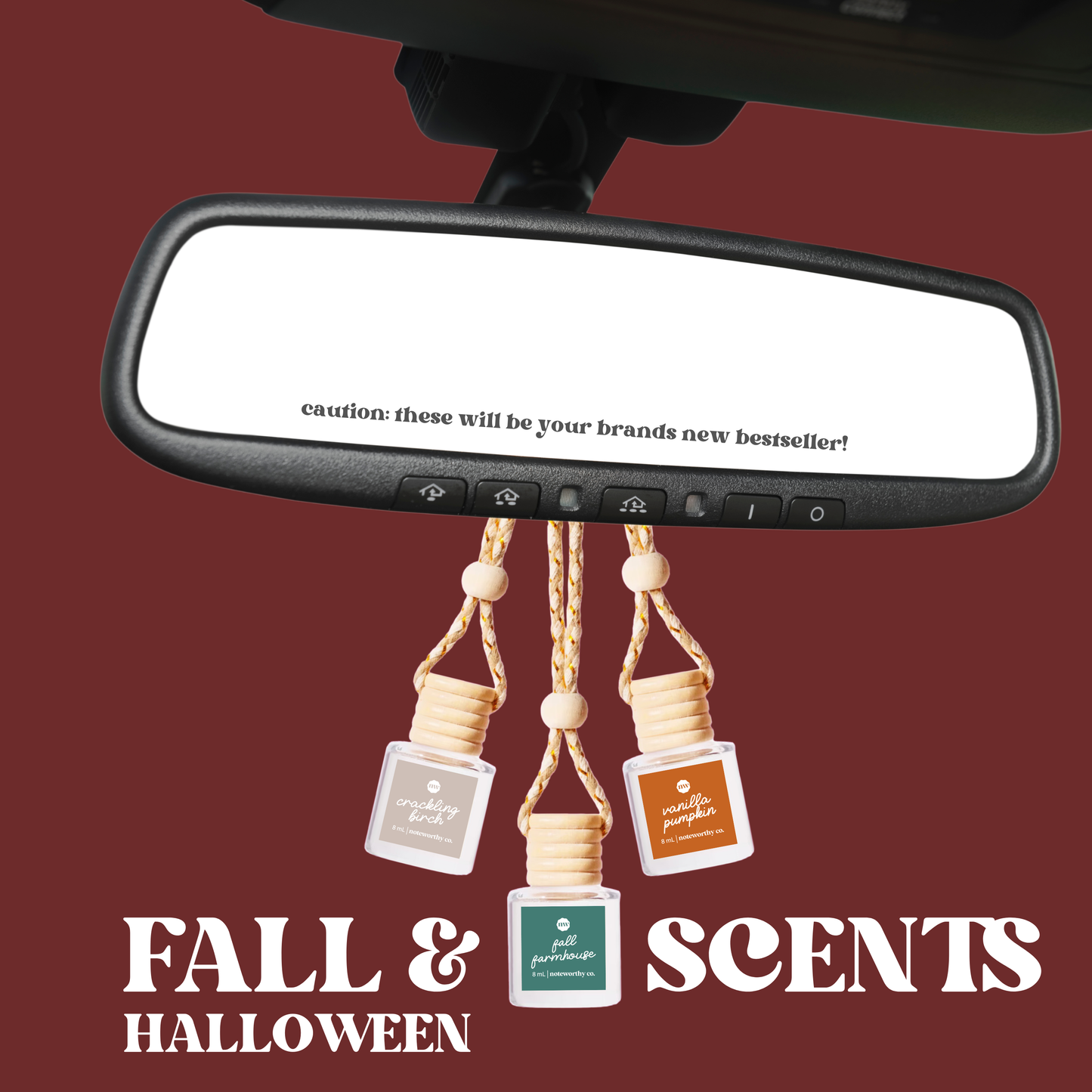Car Diffusers | Fall + Halloween Scents (2025): Mylar Bags / Pumpkin Caramel