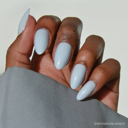 Blueberry Milk Press-On Nails | Short Almond Spring Blue