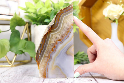 Natural Agate Bookend Pair