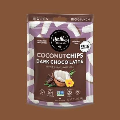 Dark Choco'Latte Coconut Chips: 6-Pack