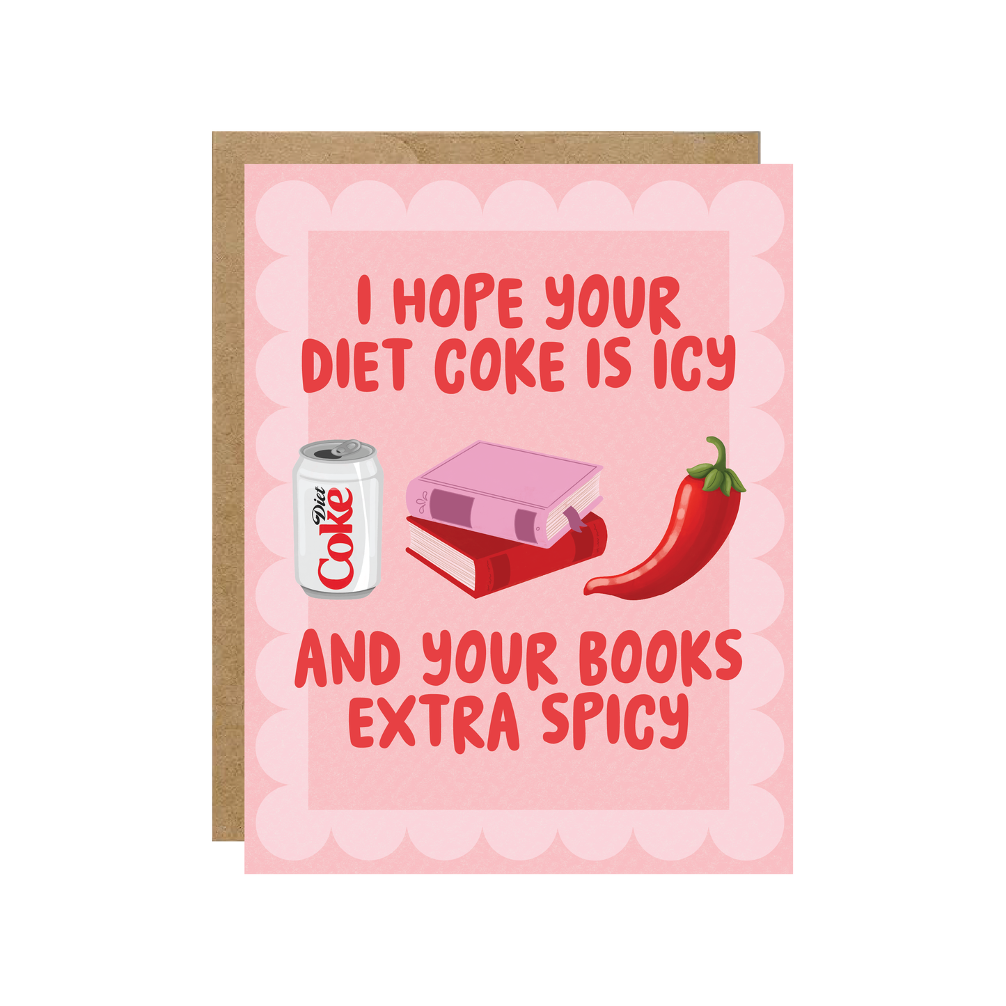 Diet Cola Icy Books Spicy - Bookish Love Card