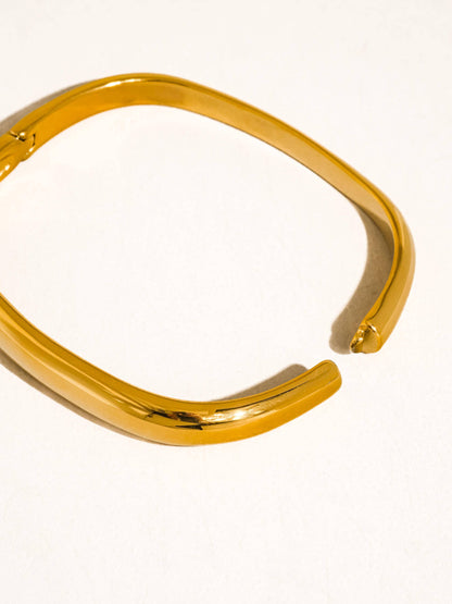 Renzi 18K Gold Non-Tarnish Classic Bangle: Silver