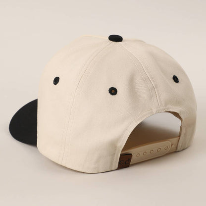 THIS DAD NEEDS A BEER Embroidered Two-Tone Trucker Hat: BLK / ONE SIZE