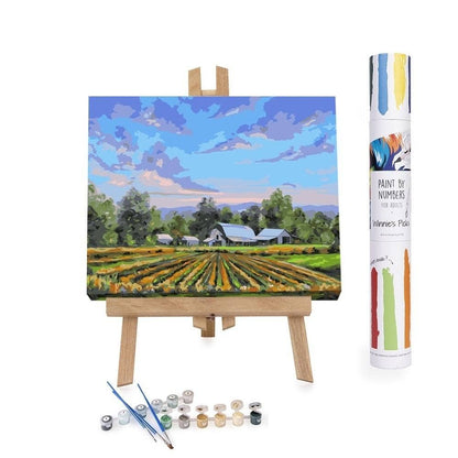 Farm on Glenn Bridge - Paint by Numbers - Mens Gifts: Without Frame
