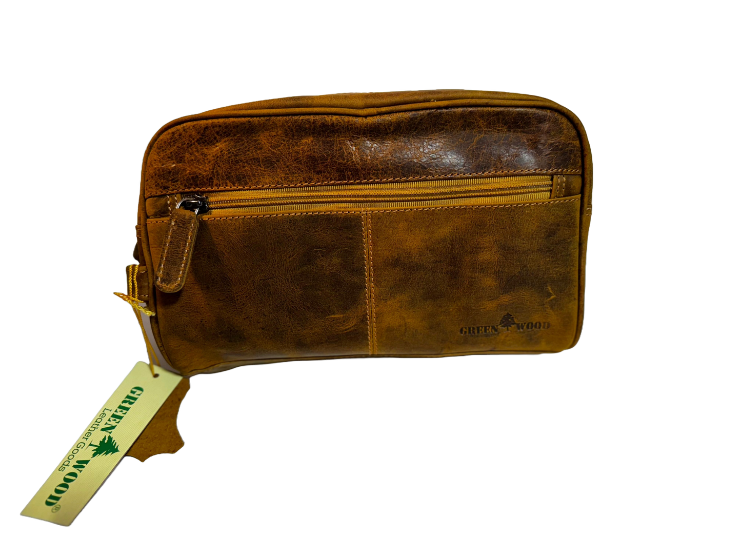 Leather Banff Toiletry Bag: Sandal