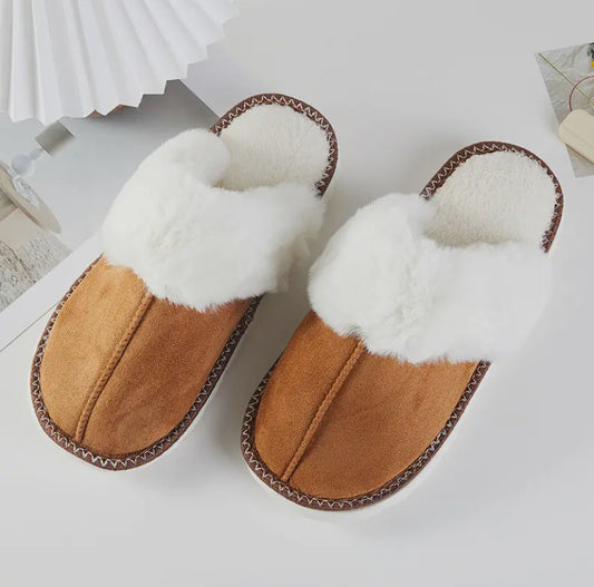 Fluffy Lined Indoor Slippers