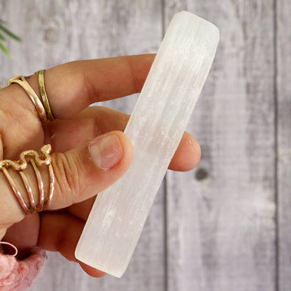 Natural Selenite Crystal Wand | Selenite Crystal