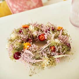 Multi-Colored Dried Flower Wreath - Summer Bestseller: Large