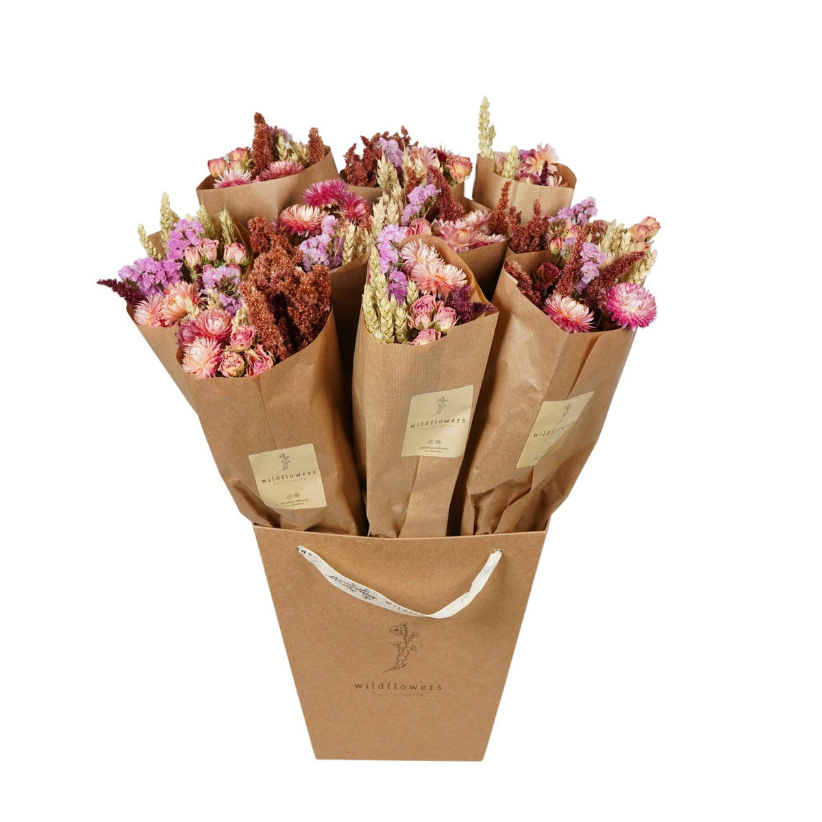 Market More Dried Flowers Bouquet – Pink