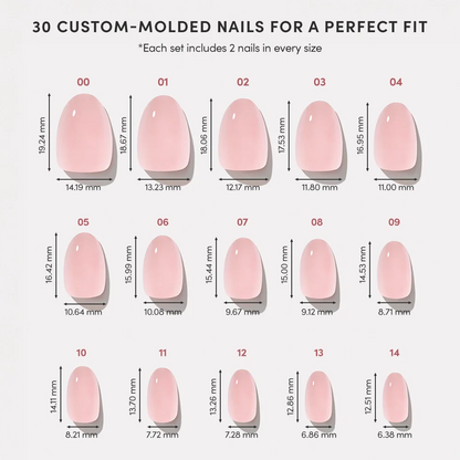 Pinch Me Press-On Nails | Short Oval | Blush Pink Glazed