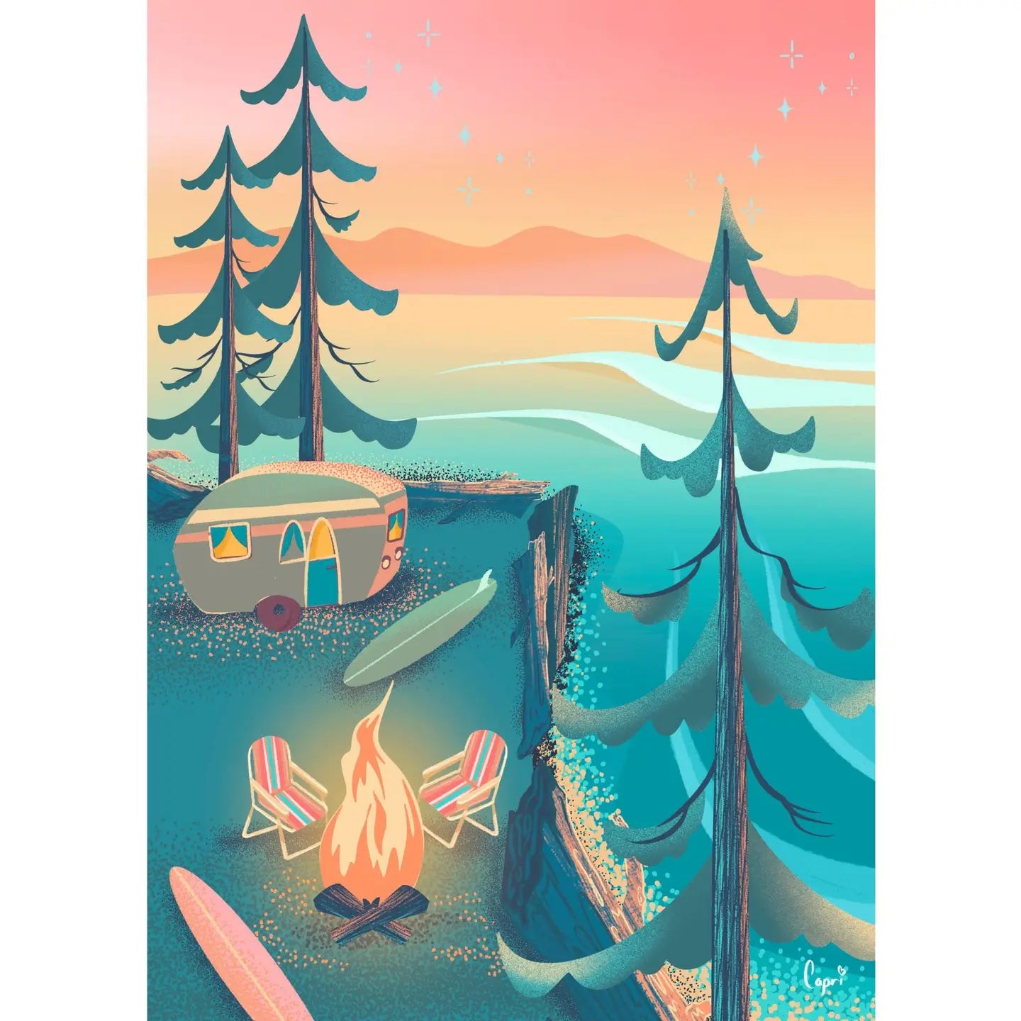 Coastal Camping 1000-Piece Puzzle | Designed in Bc Canada