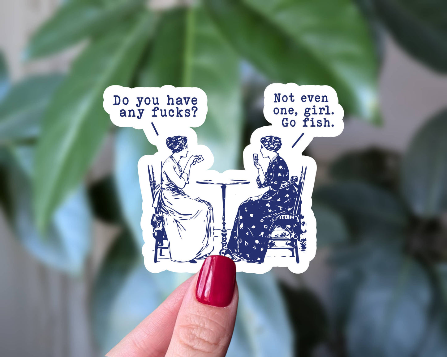Go Fish Snarky Sticker, Funny Vintage Inspired Adult Sticker: Loose