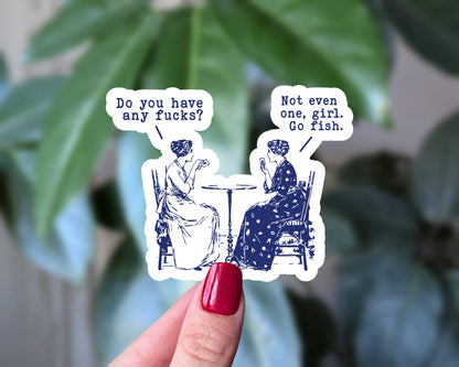 Go Fish Snarky Sticker, Funny Vintage Inspired Adult Sticker: Loose