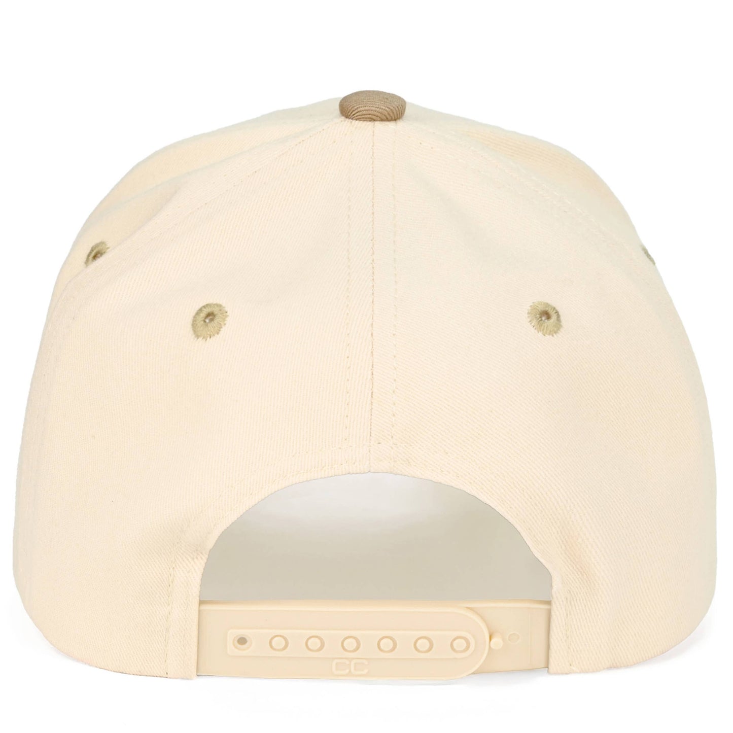 C.C HAPPY CAMPER Letter Embroidered on Two Tone Trucker Hat: Dark Green