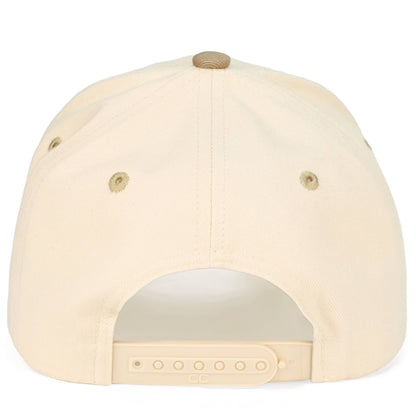 C.C HAPPY CAMPER Letter Embroidered on Two Tone Trucker Hat: Dark Green
