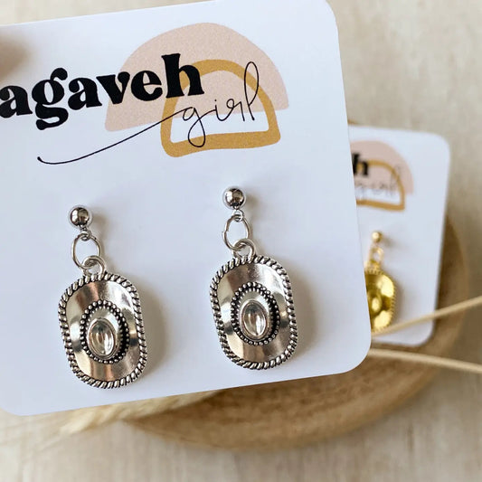 Howdy Silver Dangle Earrings