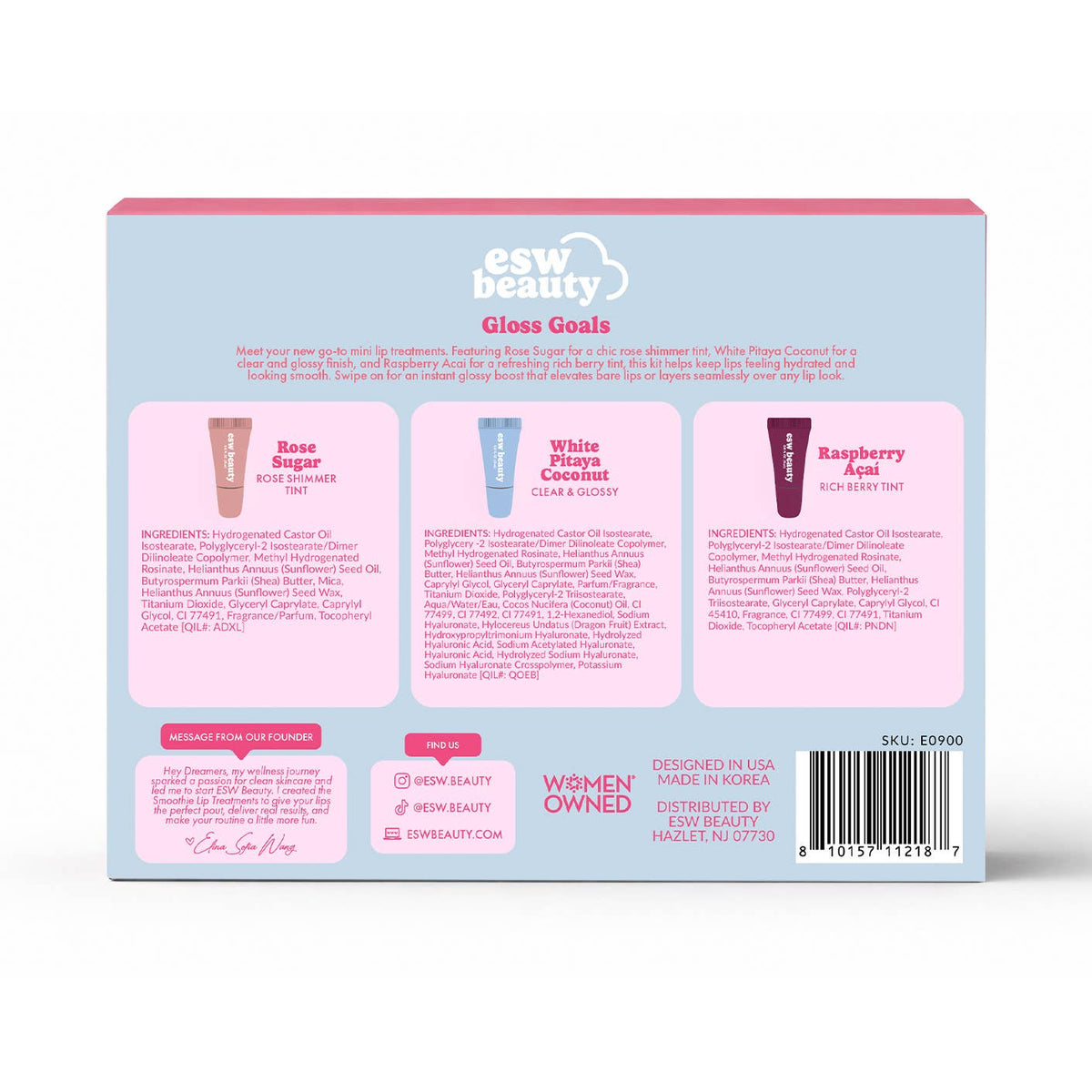 Gloss Goals Mini Lip Treatment Kit (3x Lip Treatment)