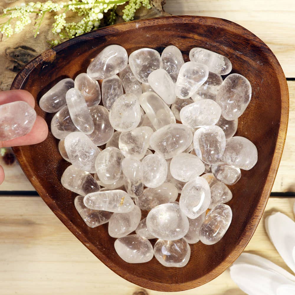 Clear Quartz Tumbled Stones (Grade A)