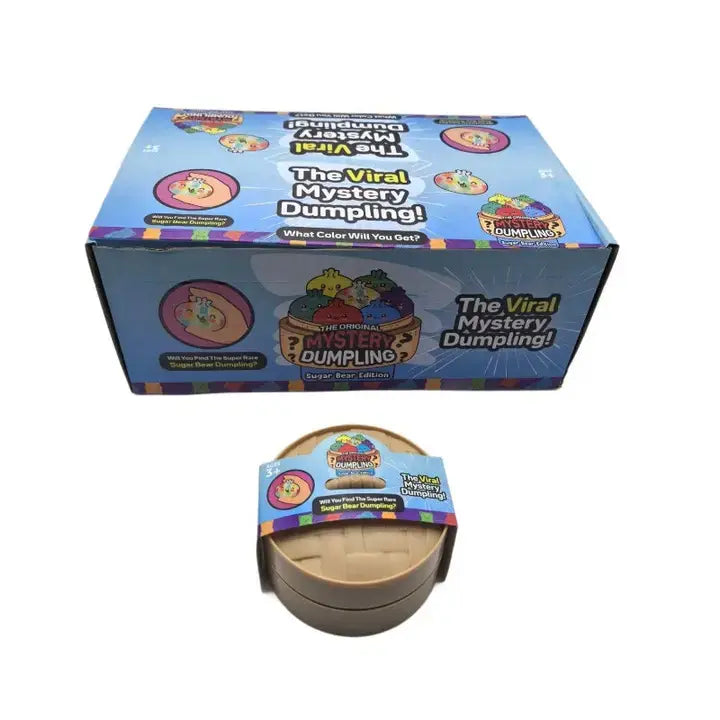 Colorful Glitter Dumpling Shape Squishy Fidget Stress Toy: TPR Dumpling Shape Squishy with Steamer Glitter Clear Shell Emoji Style