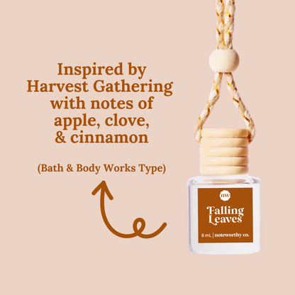 Car Diffusers | Fall + Halloween Scents (2025): Mylar Bags / Falling Leaves