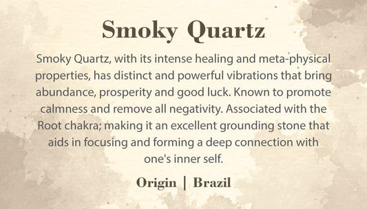 Crystal Information Cards - Smoky Quartz