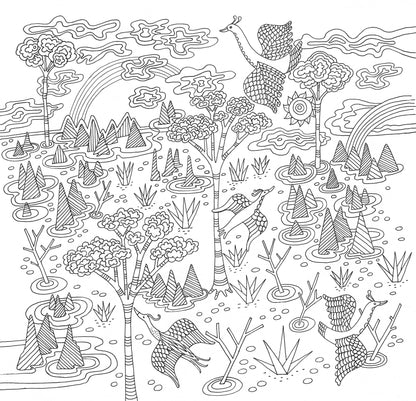 Zen Garden Artist's Coloring Book