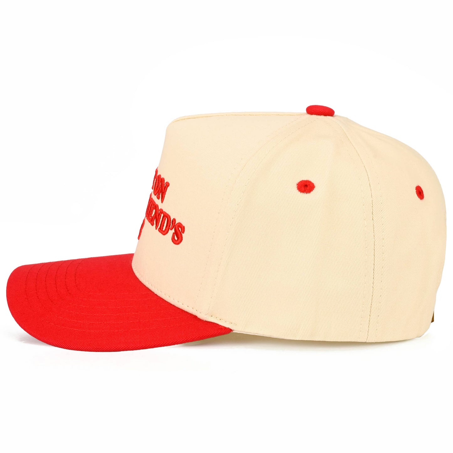 C.C PUT IT ON MY BOYFRIEND'S TAB Letter Two Tone Trucker Hat: Sky Blue