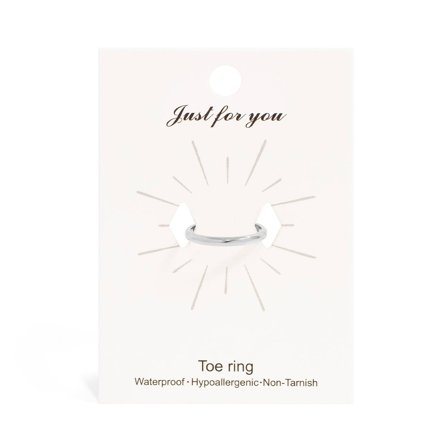 18K Gold PVD Stainless Steel Minimalist Toe Ring: Stainless