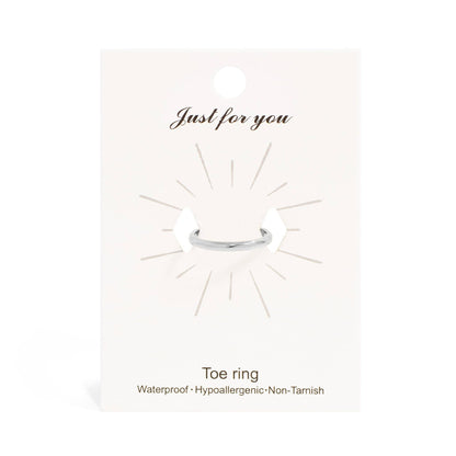 18K Gold PVD Stainless Steel Minimalist Toe Ring: Stainless