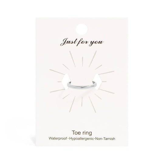 18K Gold PVD Stainless Steel Minimalist Toe Ring: Stainless