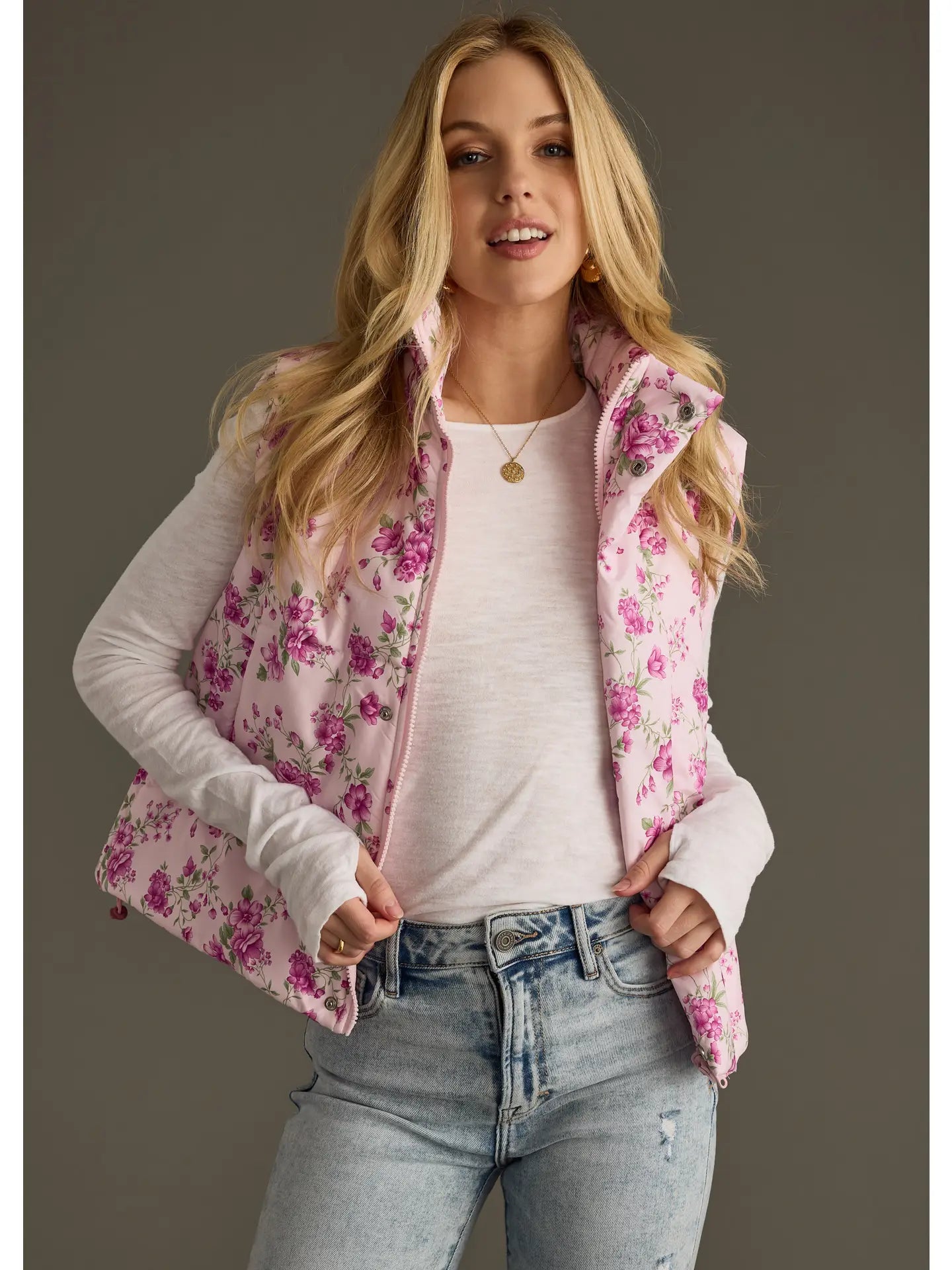 Lavender Floral Vest