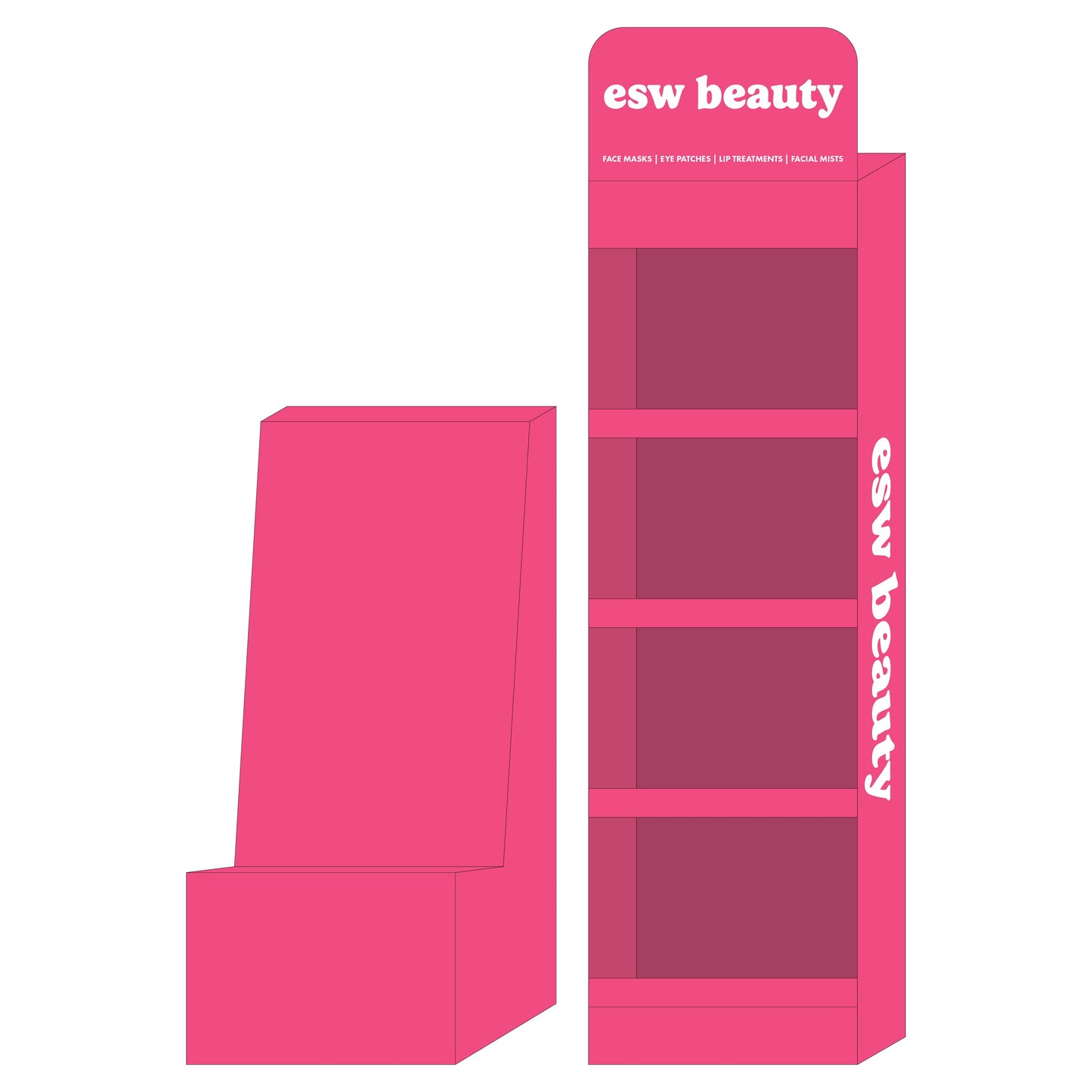 Pink Modular Display: Display Only (Not Filled)
