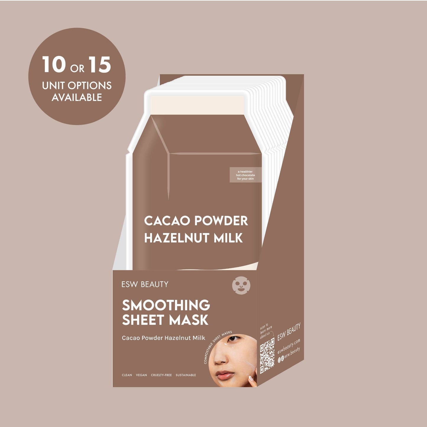 Cacao Powder Smoothing Filled PDQ Display: 10 pc