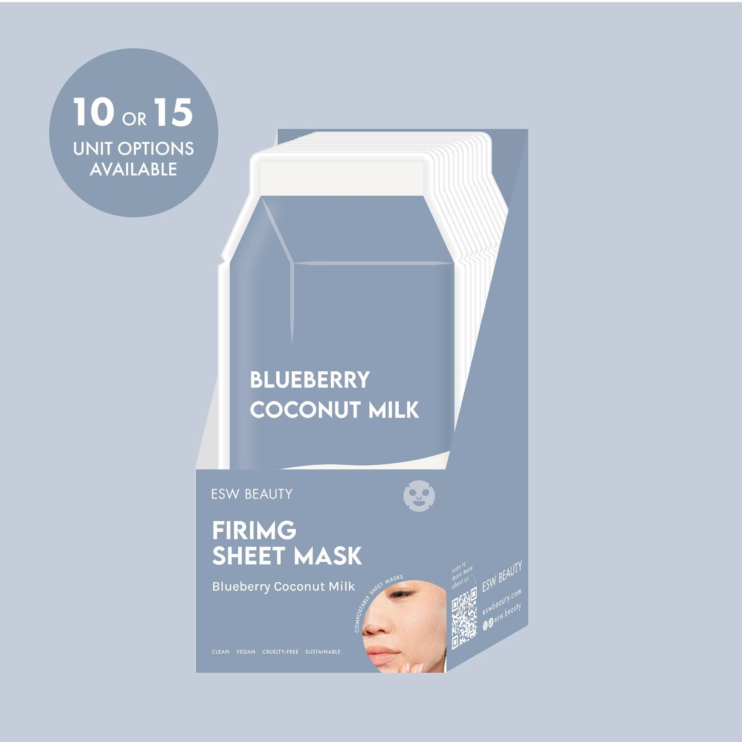 Blueberry Coconut Milk Firming Filled PDQ Display: 10 pc