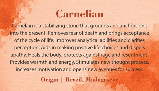 Crystal Information Cards - Carnelian