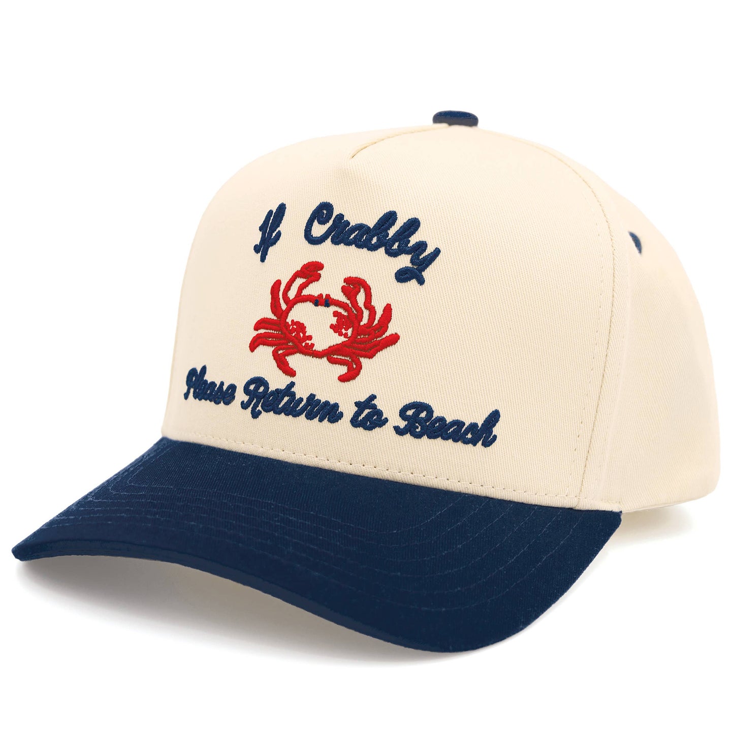 C.C IF CRABBY PLEASE RETURN TO BEACH Two Tone Trucker Hat