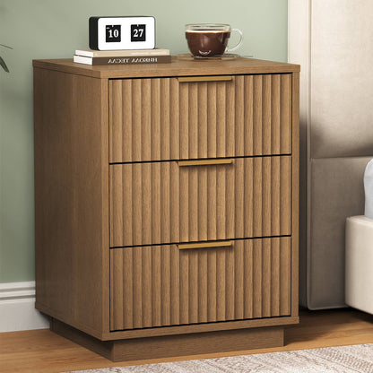 3-Drawer Low Storage Cabinet: Black