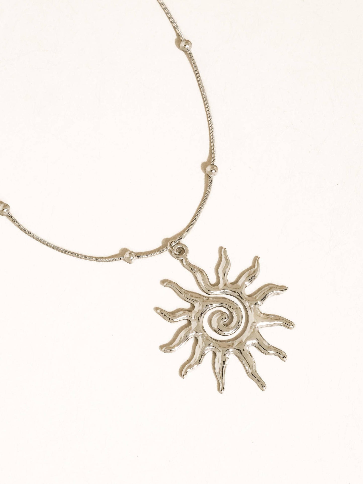 Taiyo 18K Gold Non-Tarnish Boho Sun Necklace: Yellow Gold