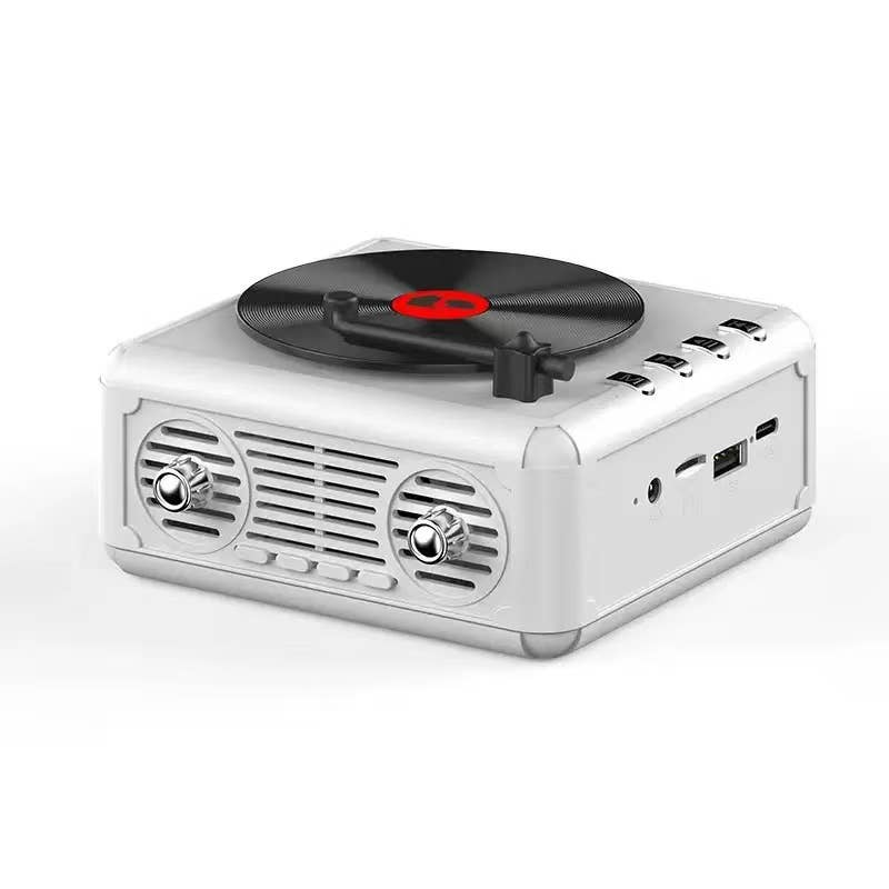 Retro Vinyl Speaker: Wooden