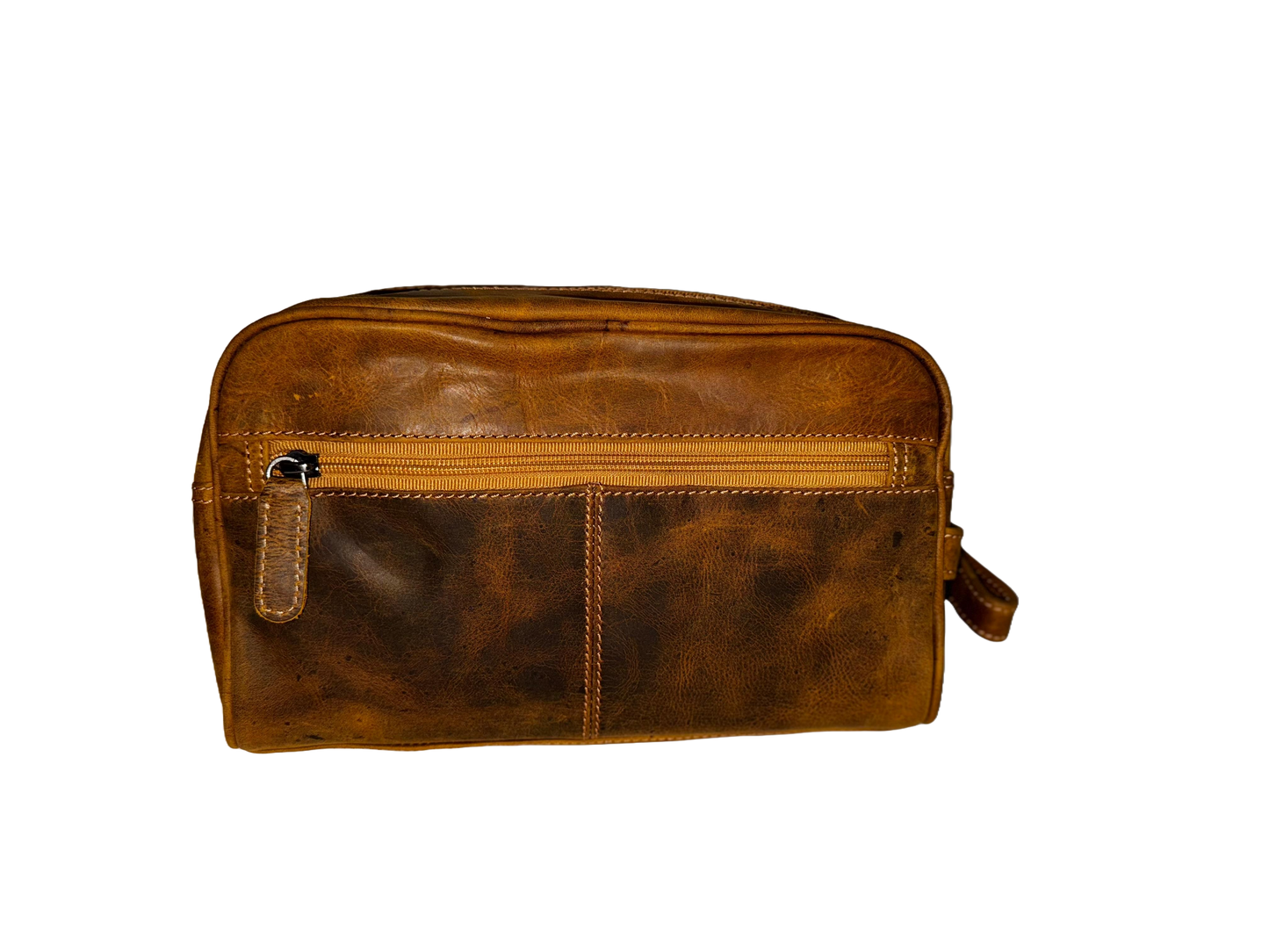 Leather Banff Toiletry Bag: Brown