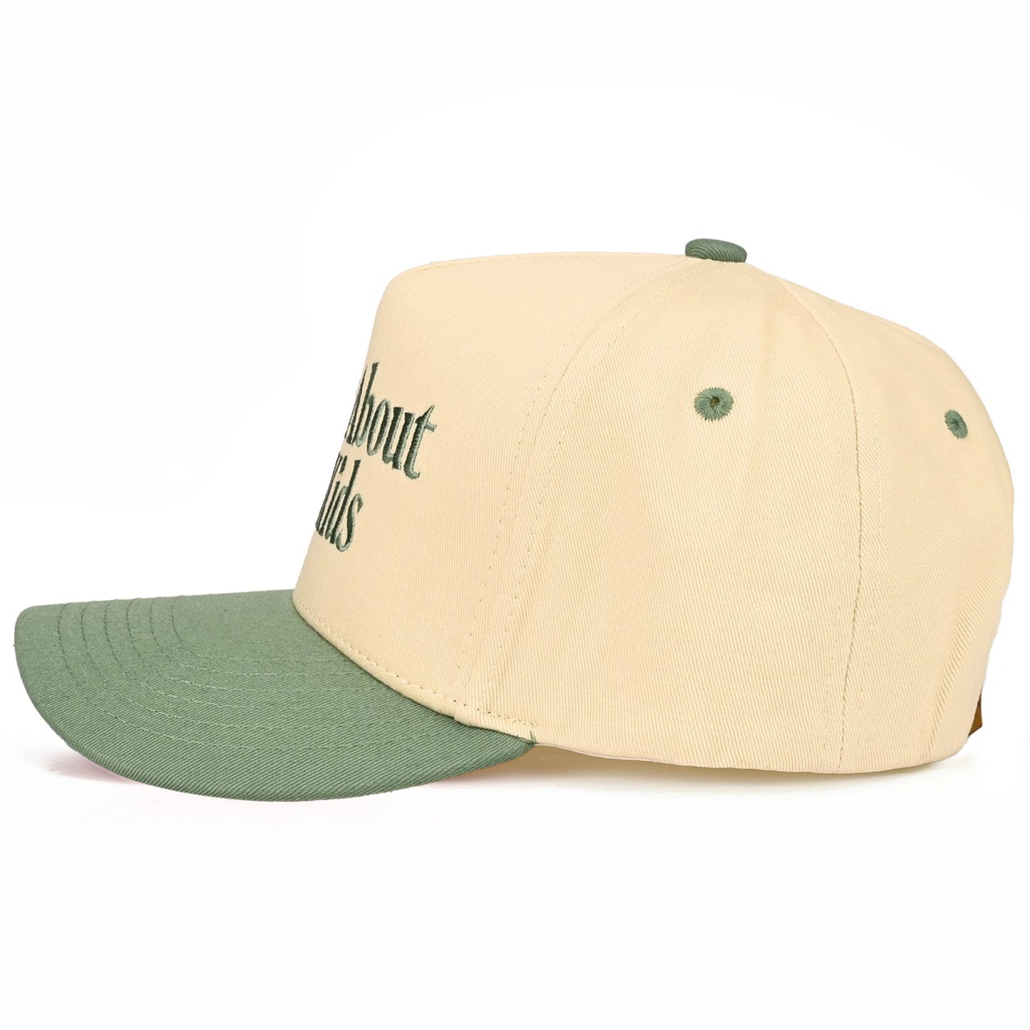 C.C SORRY ABOUT MY KIDS Letter Two Tone Trucker Hat: Leopard