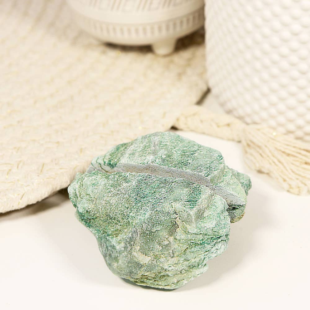Natural Crystal Card Holder - Large Fuchsite Stone