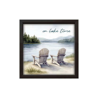 On Lake Time | Wood Sign: 10 x 10