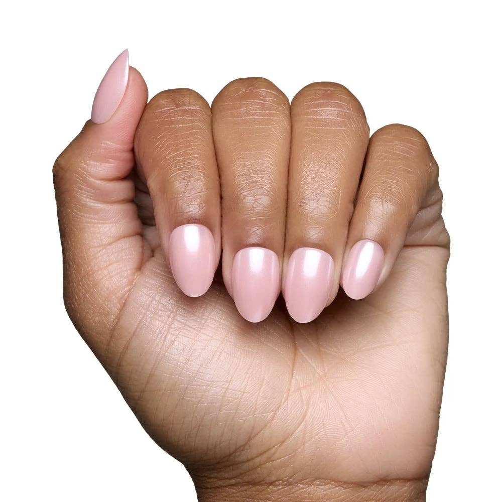 Pinch Me Press-On Nails | Short Oval | Blush Pink Glazed