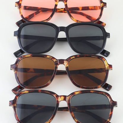 Minimal Tortoise Box Tinted Sunglasses: MIX