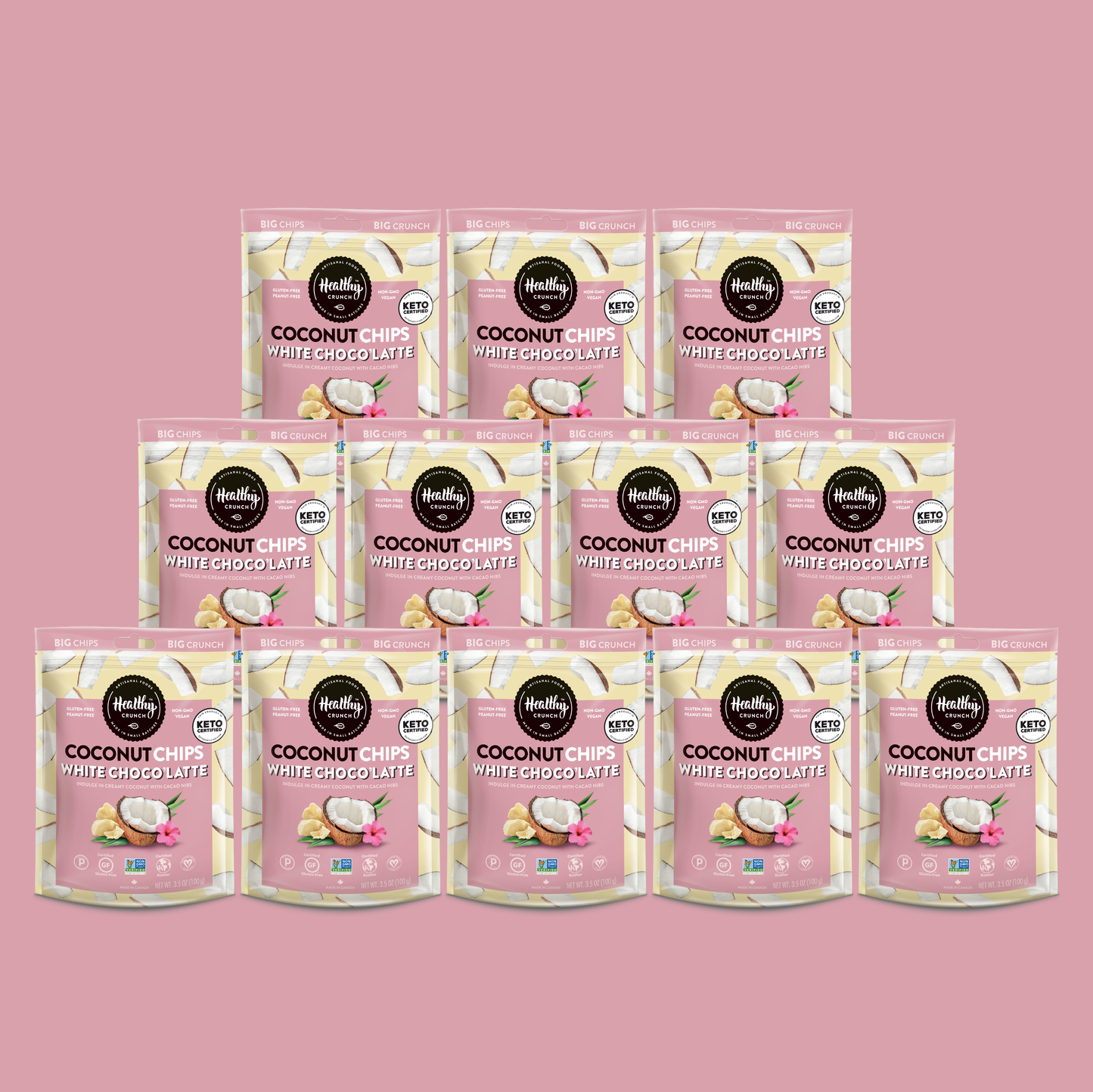 White Choco'Latte Coconut Chips: 6-Pack